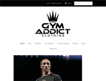 Tablet Screenshot of gymaddictclothing.com